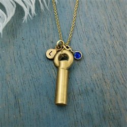 Mini Solid 14K Gold Cylinder Urn Pendant for Cremation Ashes - Luxe Design Jewellery