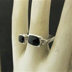 Off Set 5x5 Square Bezel Sacred Square Ring - Luxe Design Jewellery