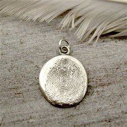 Organic Shaped Fingerprint Pendant from Flat Ink Print - Luxe Design Jewellery