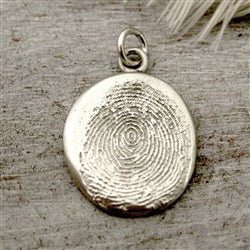 Organic Shaped Fingerprint Pendant from Flat Ink Print - Luxe Design Jewellery