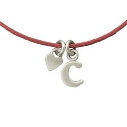 Personalized Baby Lowercase Letter C Initial Charm Sterling Silver - Luxe Design Jewellery