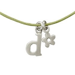 Personalized Baby Lowercase Letter D Initial Charm Sterling Silver - Luxe Design Jewellery