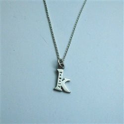 Personalized Baby Lowercase Letter K Initial Charm Sterling Silver - Luxe Design Jewellery