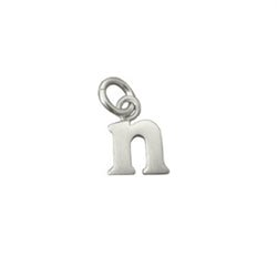 Personalized Baby Lowercase Letter N Initial Charm Sterling Silver - Luxe Design Jewellery
