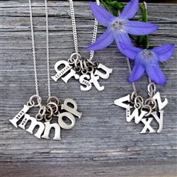 Personalized Baby Lowercase Letter P Initial Charm Sterling Silver - Luxe Design Jewellery