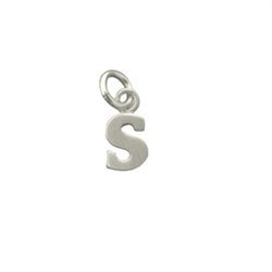 Personalized Baby Lowercase Letter S Initial Charm Sterling Silver - Luxe Design Jewellery