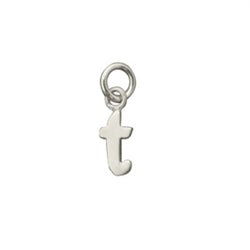 Personalized Baby Lowercase Letter T Initial Charm Sterling Silver - Luxe Design Jewellery