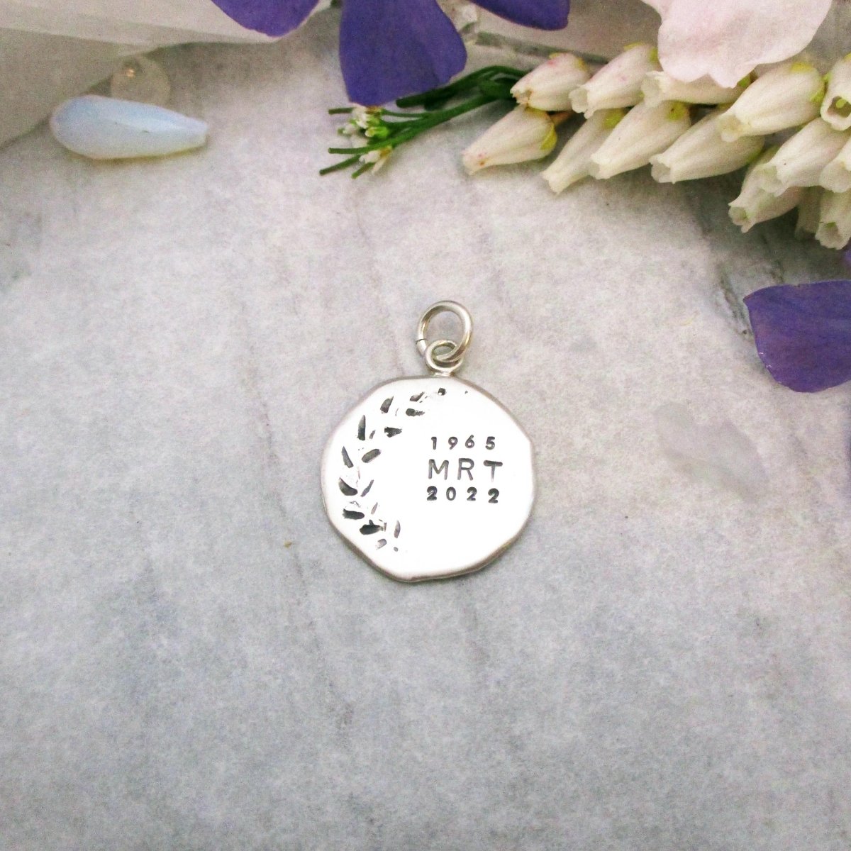 Personalized Engraved Ivy Charm for Graduation or Memorial - Luxe Design Jewellery