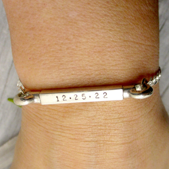 Personalized Men's or Women's Squared Urn Memorial Bracelet for Cremation Ashes or Fur. - Luxe Design Jewellery