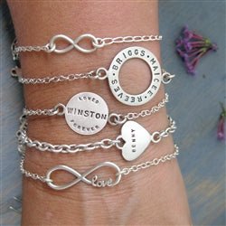 Personalized Sterling Heart Bracelet - Luxe Design Jewellery