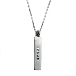 Personalized Vertical Nameplate Necklace - Luxe Design Jewellery
