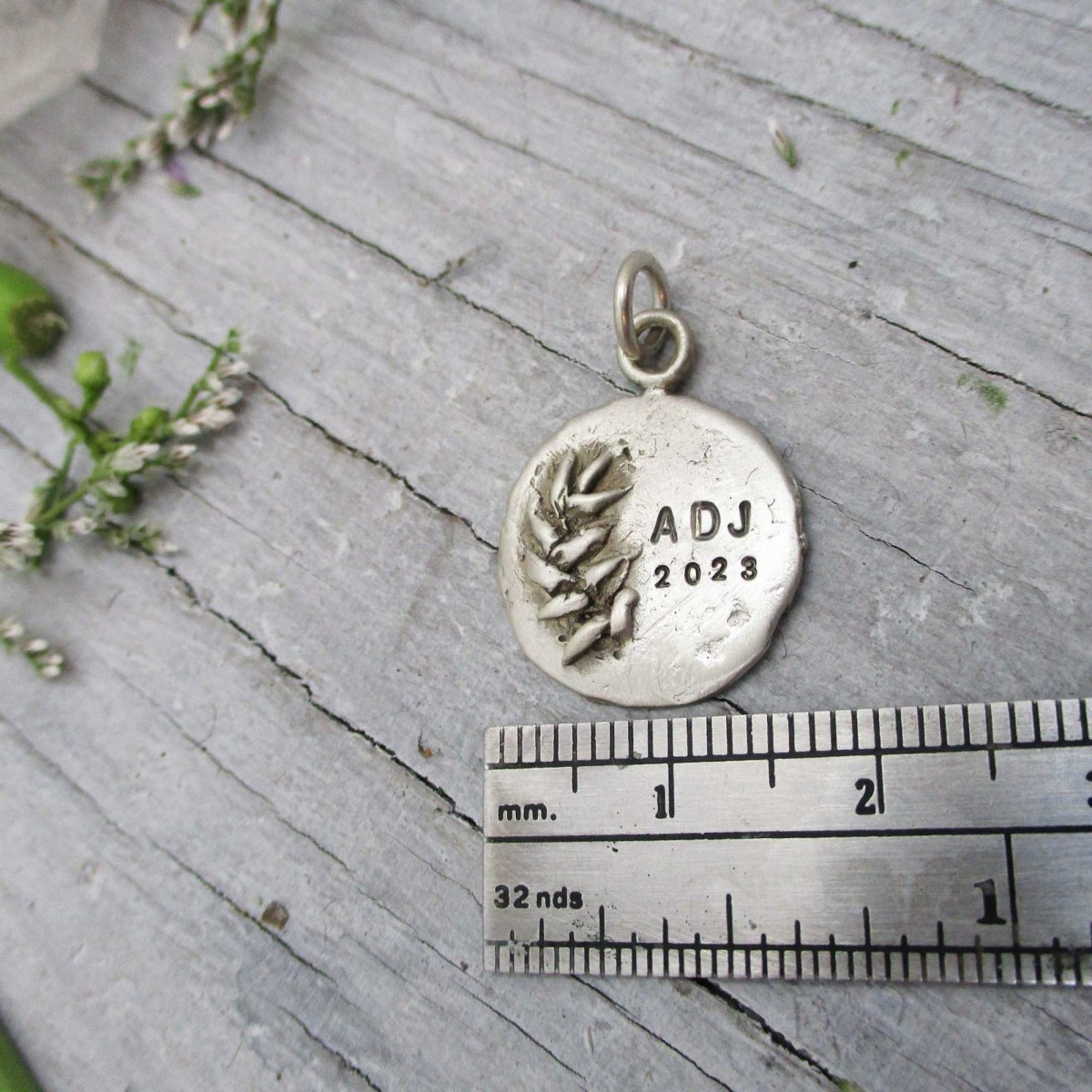 Raised Ivy Personalized Charm for Graduation or Memorial - Luxe Design Jewellery