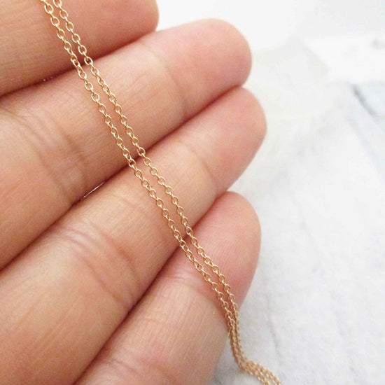 Rose Gold Filled 1 mm Cable Chain - Luxe Design Jewellery