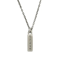 Silver Children's Phone Number Rectangle Necklace - Luxe Design Jewellery