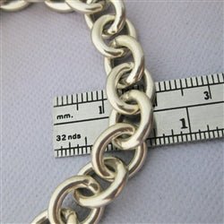Silver Chunky Heavy Oval Link Bracelet - Luxe Design Jewellery