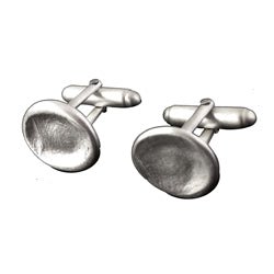 Silver Fingerprint Impression Cuff Links - Luxe Design Jewellery
