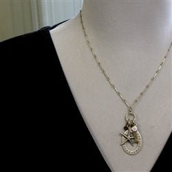 Silver January Birthstone Charm in Genuine Garnet - Luxe Design Jewellery