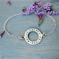 Silver Light Personalized Family Names Bracelet - Luxe Design Jewellery