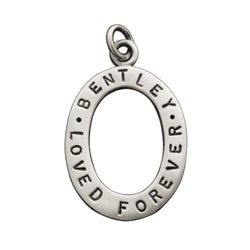 Silver Loved Forever Memorial Name Charm - Luxe Design Jewellery