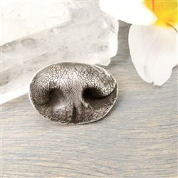 Silver Personalized Dog Nose Impression Coat Pin - Luxe Design Jewellery