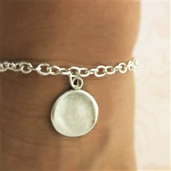 Silver Personalized Fingerprint Charm Bracelet - Luxe Design Jewellery