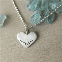 Silver Personalized Heart Necklace - Luxe Design Jewellery