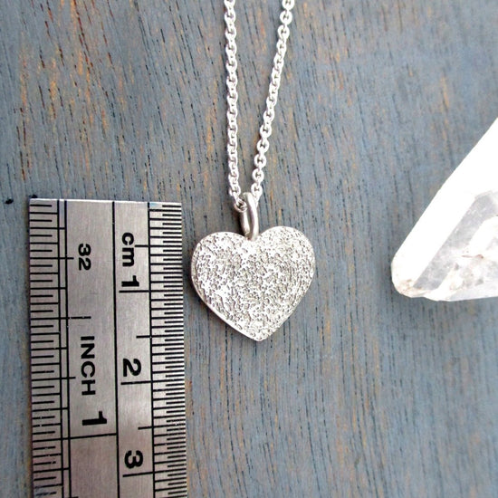 Small Finger Print Heart Pendant from Digital Print - Luxe Design Jewellery