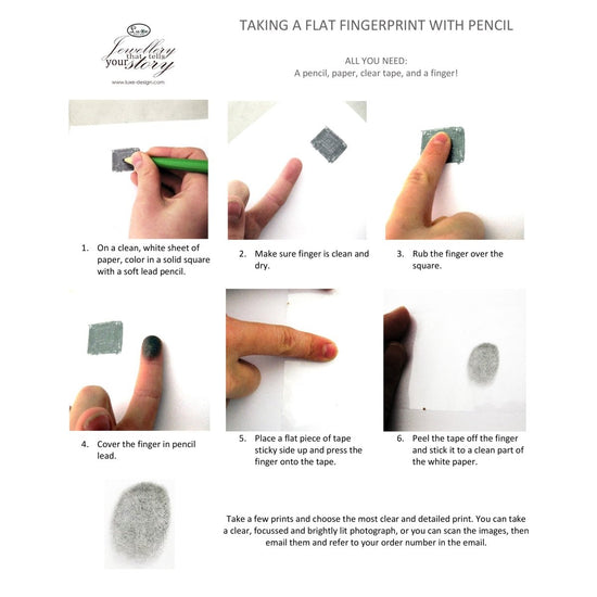 Small Framed Circle Fingerprint Pendant - Luxe Design Jewellery