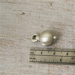 Sphere Urn Pendant for Cremation Ashes Sterling Silver - Luxe Design Jewellery