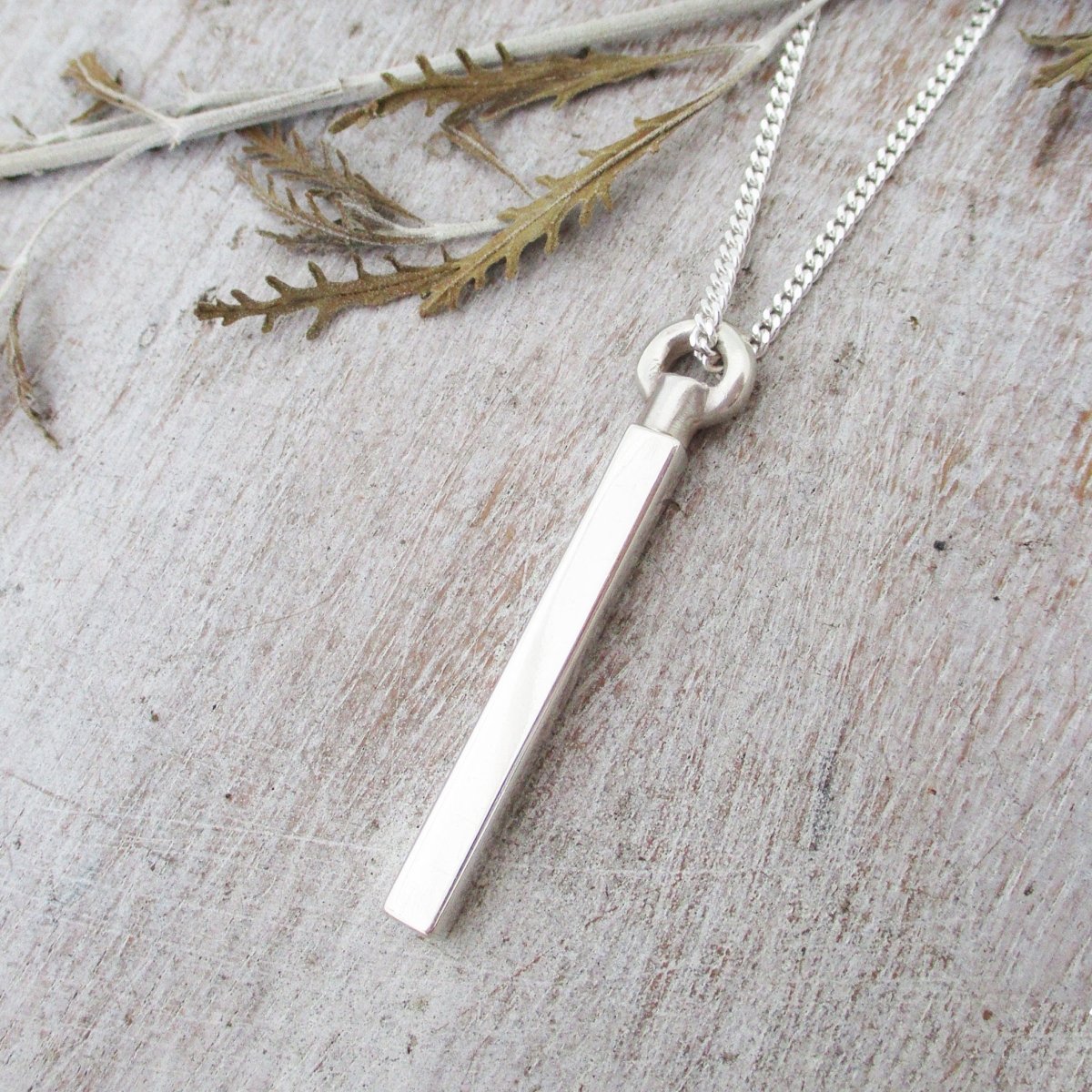 Squared Urn Pendant for Cremation Ashes in Sterling Silver - Luxe Design Jewellery
