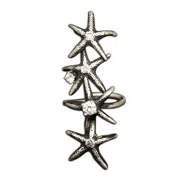 Stacked Starfish Ring with CZs. - Luxe Design Jewellery