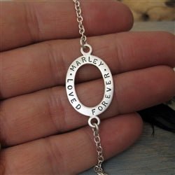 Sterling Personalized LOVED FOREVER Memorial Bracelet - Luxe Design Jewellery