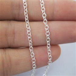 Sterling Silver 2mm Cable Chain Necklace with Spring Ring Closure - Luxe Design Jewellery