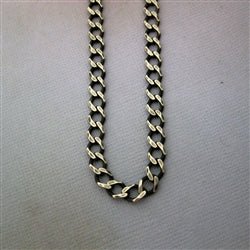 Sterling Silver 4.7mm Curb Chain Oxidized or Shiny - Luxe Design Jewellery