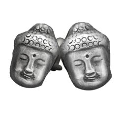 Sterling Silver Buddha Cufflinks - Luxe Design Jewellery