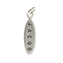 Sterling Silver Customizable Medium Oval Charm - Luxe Design Jewellery