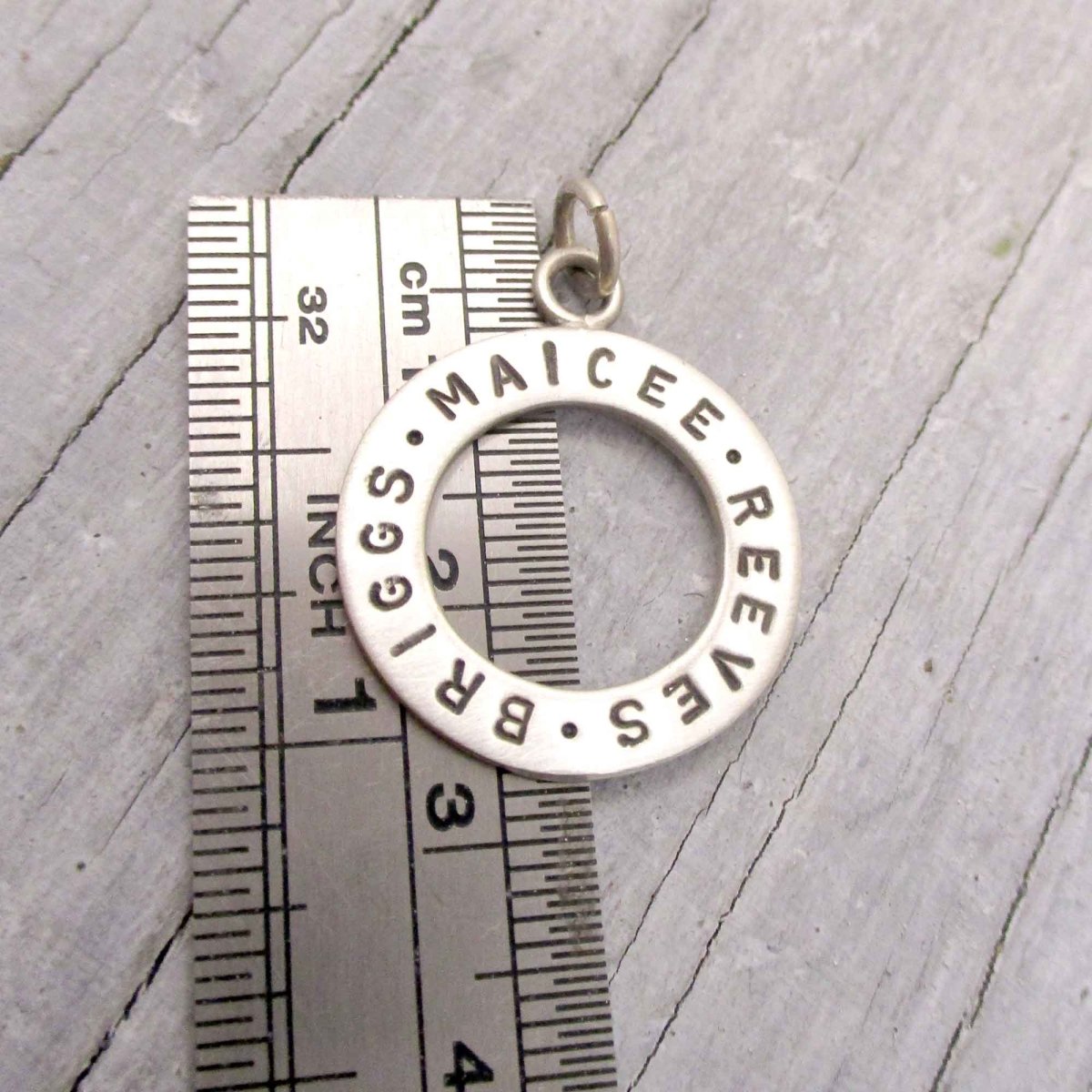 Sterling Silver Customizable Open Circle Charm - Luxe Design Jewellery