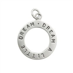 Sterling Silver Customizable Open Circle Charm - Personalize Both Sides - Luxe Design Jewellery