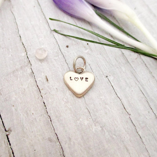 Sterling Silver Customizable Small Heart Charm - Luxe Design Jewellery