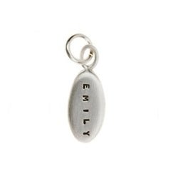 Sterling Silver Customizable Small Oval Charm - Luxe Design Jewellery