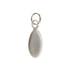 Sterling Silver Customizable Small Oval Charm - Luxe Design Jewellery