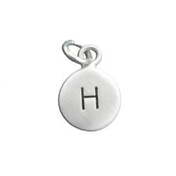 Sterling Silver Disc Initial Charm - Luxe Design Jewellery