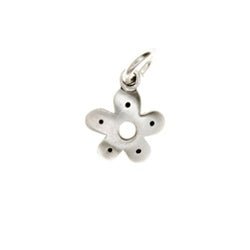 Sterling Silver Dot Daisy Charm - Luxe Design Jewellery