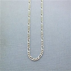 Sterling Silver Figaro Chain Shiny - Luxe Design Jewellery