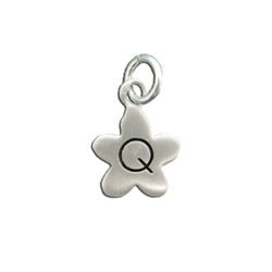 Sterling Silver Flower Initial Charm - Luxe Design Jewellery