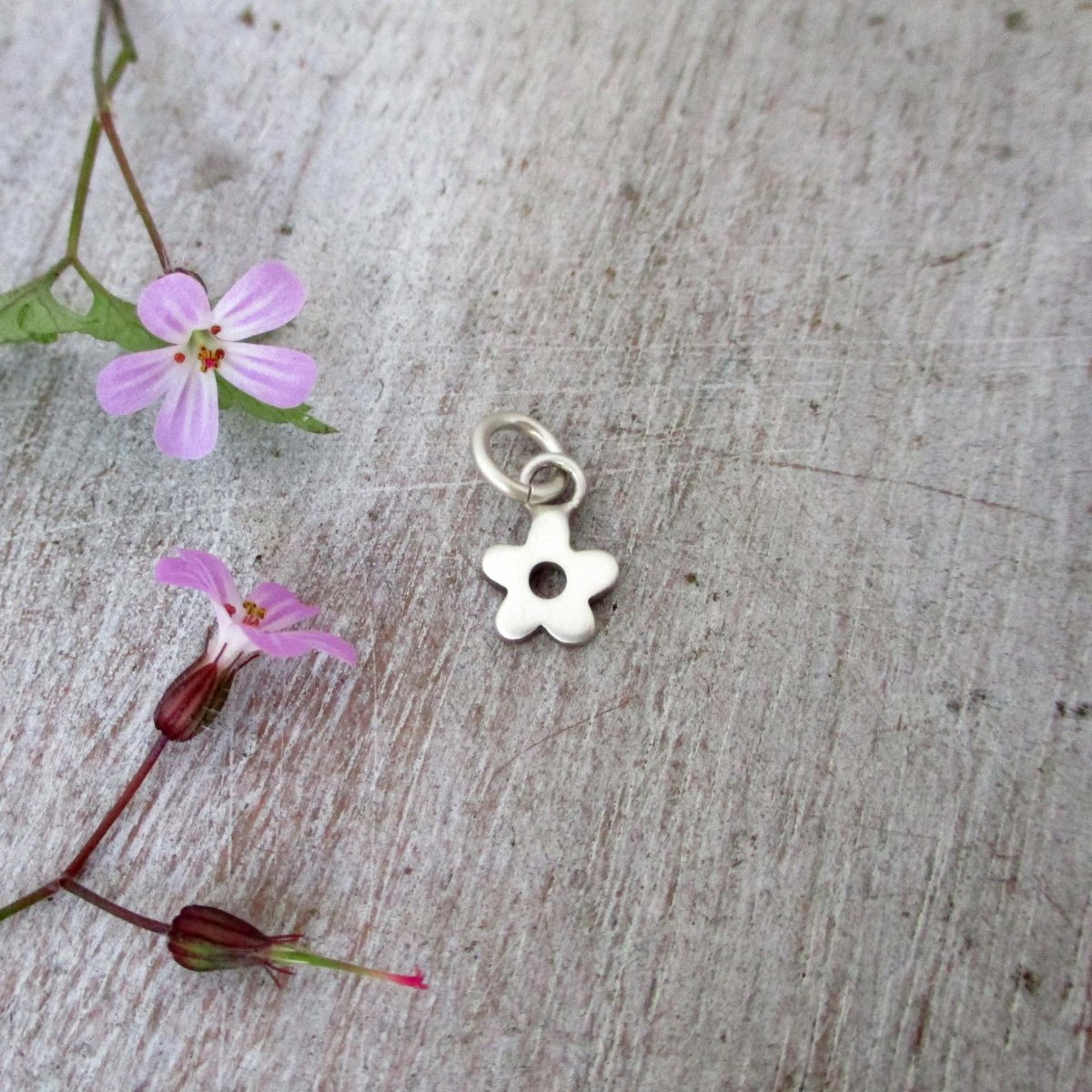 Sterling Silver Forget-Me-Not Charm - Luxe Design Jewellery