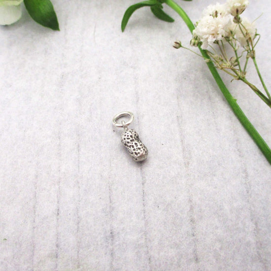 Sterling Silver Little Peanut Charm - Luxe Design Jewellery