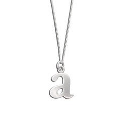 Sterling Silver Lowercase Letter 'a' Initital Charm - Luxe Design Jewellery