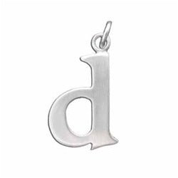 Sterling Silver Lowercase Letter 'd' Initital Charm - Luxe Design Jewellery
