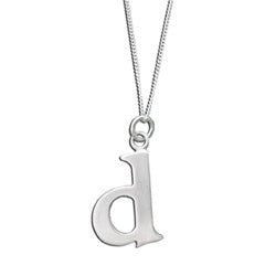Sterling Silver Lowercase Letter 'd' Initital Charm - Luxe Design Jewellery